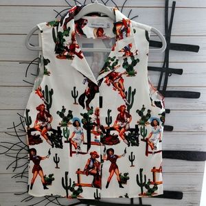 Aloha Rodeo sleeveless button down